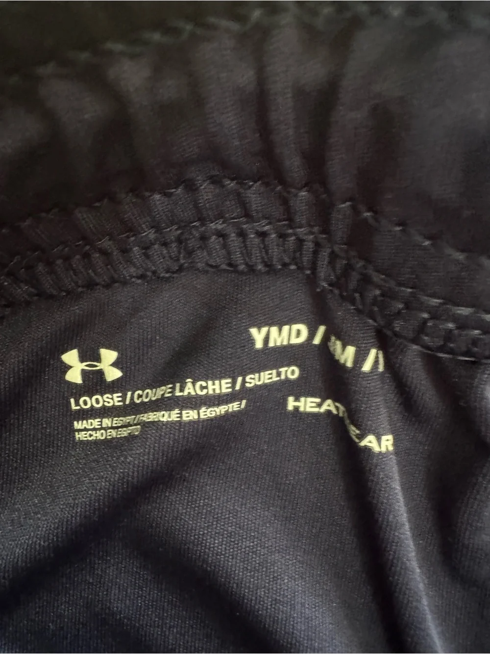 2 pairs of Under Armour Boy's Performance Shorts - 1 black/ 1 navy blue- youth m